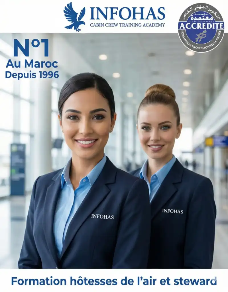 formation hôtesse de l'air et steward au maroc